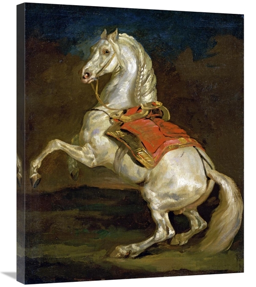 Global Gallery GCS-277679-30-142 30 in. Rearing Horse - Cheval Cabre A