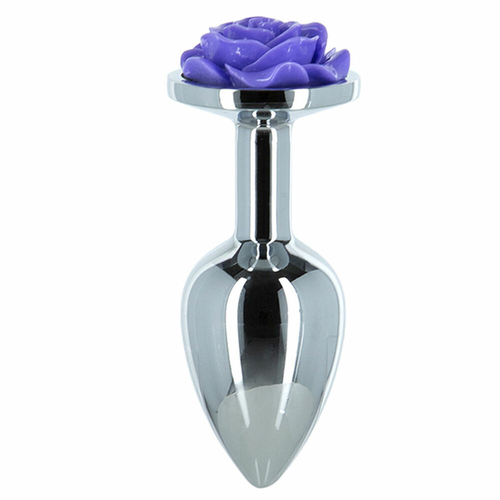 Anal plug Lux Metal Purple Rose (5,71 cm)
