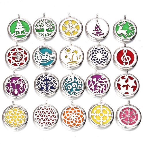 Christmas Aroma Diffuser Necklace Open Lockets