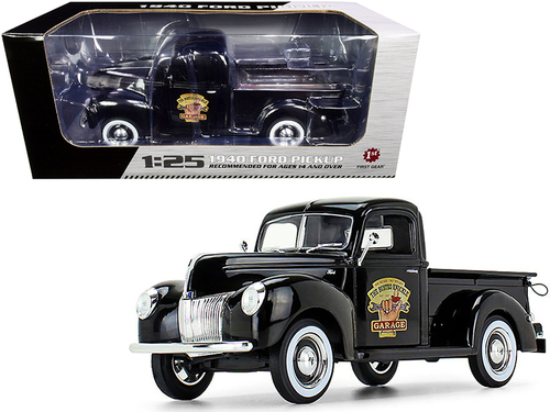 1940 Ford Pickup Truck Black \The Busted Knuckle Garage\" 1/25 Diecast