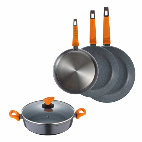 Set of pans San Ignacio Cookware Lava Aluminium Plastic Multicolour