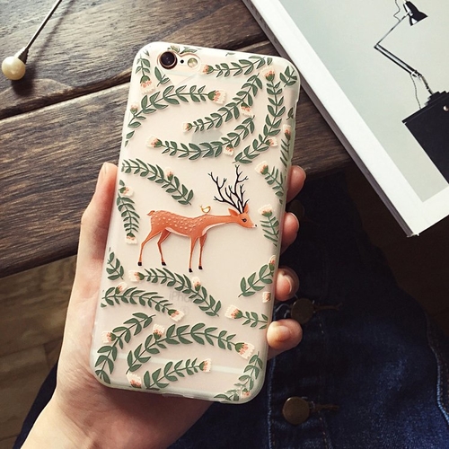 Floral Reindeer iPhone Case