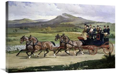 Global Gallery GCS-279483-36-142 36 in. Coach & Four Horses on the Ope