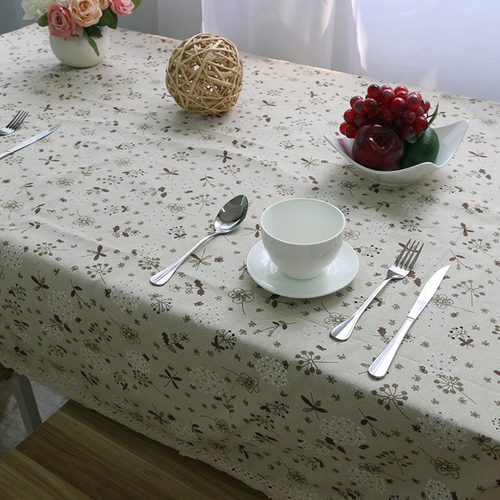 Dandelion Print Decorative Table Cloth