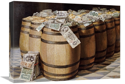 Global Gallery GCS-267945-22-142 22 in. Money to Burn Art Print - Vict