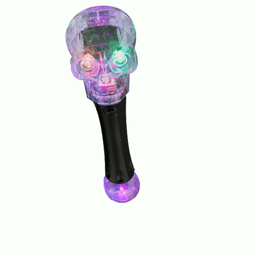Blinkee 185050 LED Flashing Spooky Cackling Skull Wand