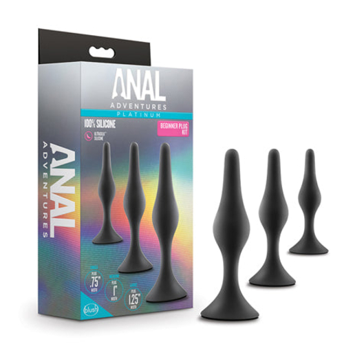 Blush Anal Adventures Platinum Silicone 3-Piece Beginner Plug Kit