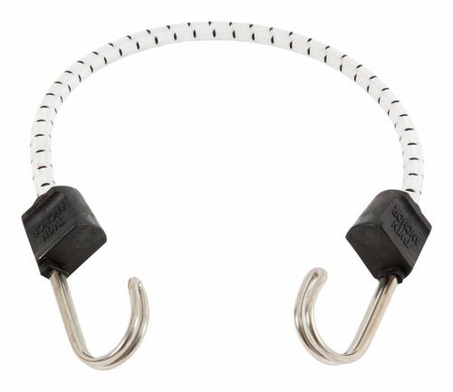 Keeper 8866212 18 in. Marine Twin Anchor Bungee Cord, White & Blac