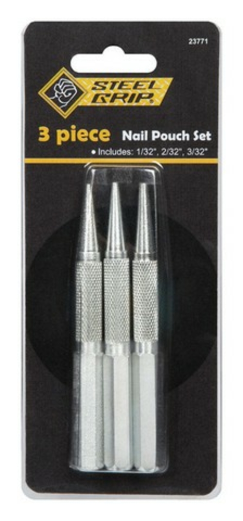 Steel Grip HDQ2013529 3 Piece Nail Setter Set - pack of 8