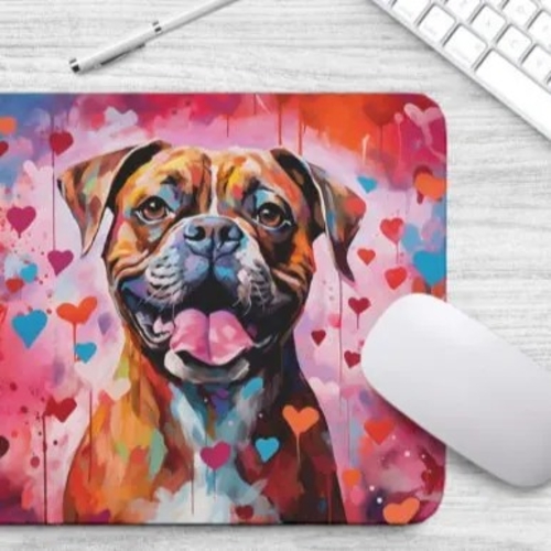 Main Sweetheart Dog Boxer Non-Slip Rubber Mousepad image