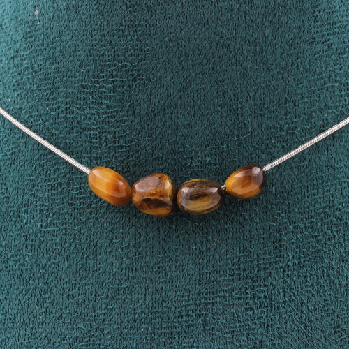 Tiger's Eye from South Africa 4 beads necklace. 