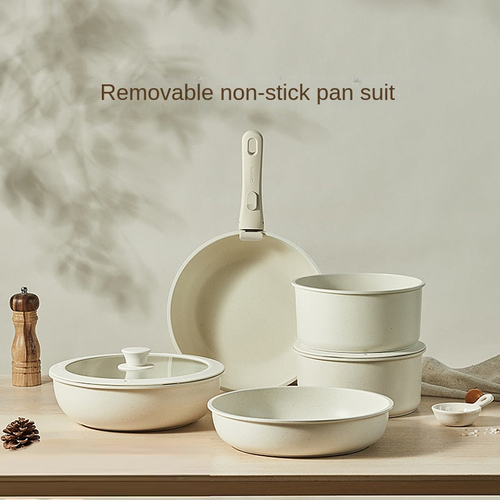 Detachable cookware set, pot, wheat rice stone, flat bottomed pan