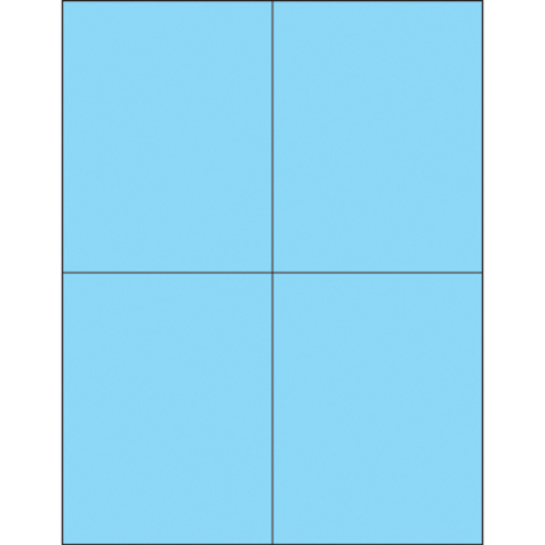 Box Partners LL183BE 4.25 x 5.5 in. Fluorescent Pastel Blue Rectangle 