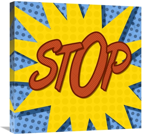 Global Gallery GCS-388385-2424-142 24 x 24 in. Word Power - Stop Art P