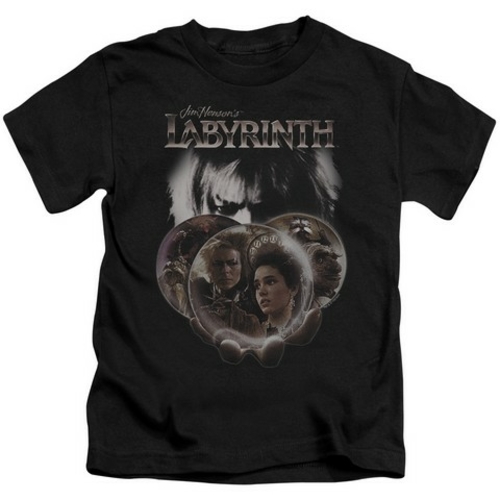 Trevco Labyrinth-Globes Short Sleeve Juvenile 18-1 Tee- Black - Large 