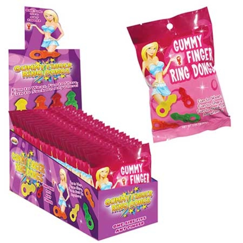 Gummy Finger Ring Dongs 8/Bag(12/DP)