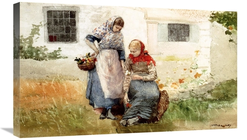 Global Gallery GCS-268118-30-142 30 in. Picking Flowers Art Print - Wi