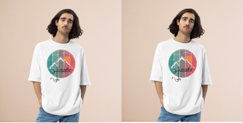 MEN MUSAFIR ROUND NECK HALF SLEEVE PRINTED TSHIRT Size M color WHITE