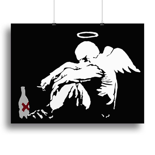 Banksy Fallen Angel Canvas Print or Poster