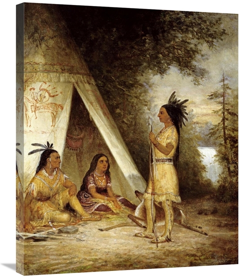 Global Gallery GCS-267637-30-142 30 in. The Betrothal of Hiawatha Art 