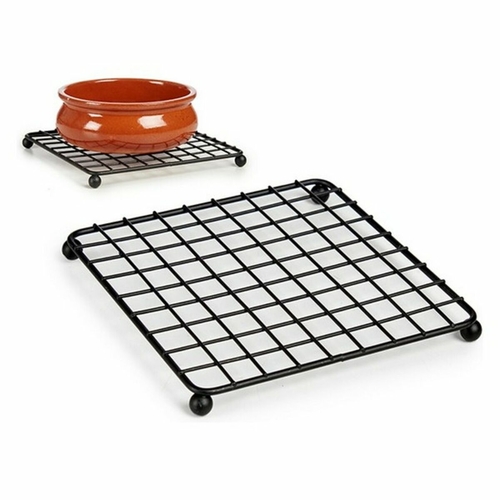 Table Mat Black Steel 18,5 x 1,5 x 18,5 cm