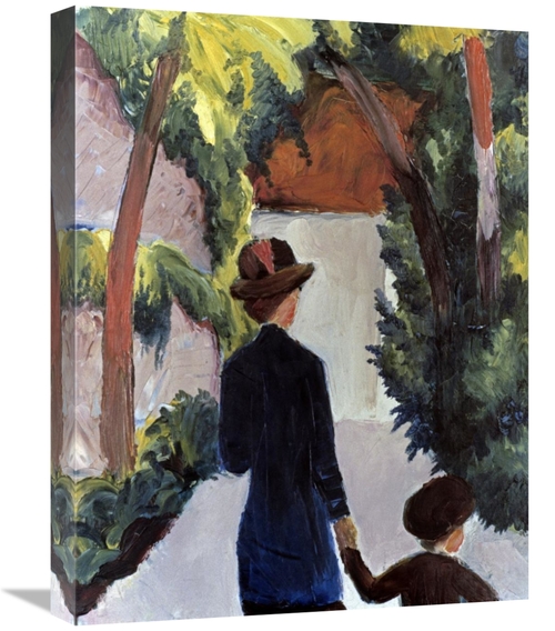 Global Gallery GCS-282374-22-142 22 in. Mother & Child in the Park Art