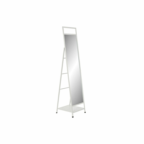 Free standing mirror DKD Home Decor White Metal Mirror Rectangular 30