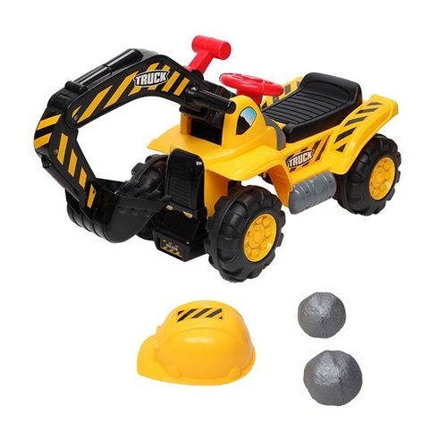 Children's Excavator Toy Car Without Power Two Plastic Stones
