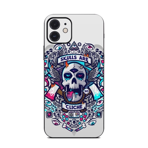 DecalGirl AIP12-SKULLCLICHE Apple iPhone 12 Skin - Skulls Are Cliche