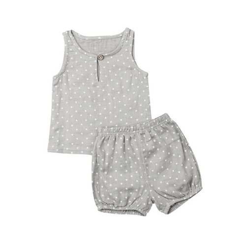 Newborn Baby Boy Clothes Stars Print Sleeveless