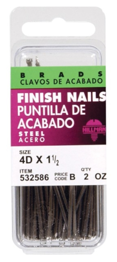 Hillman 532685 6D STL 60 oz Finishing Nails  Polished Steel - pack of 