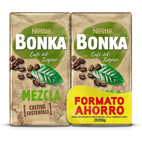 Ground coffee Bonka Tropico Mezcla 2 x 250 g