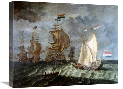 Global Gallery GCS-281143-22-142 22 in. Tall Ships, Full Sail Art 