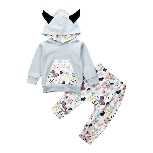 Infant Baby Boy Girl Clothes Sets Animal Printed