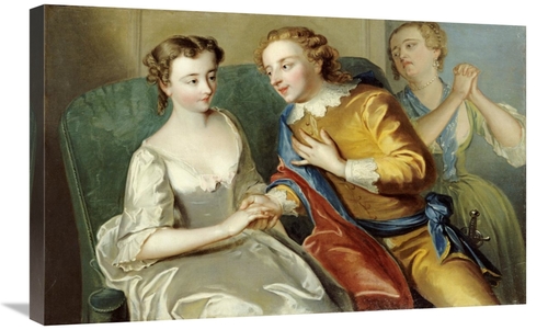 30 in. The Proposal Art Print - Philippe Mercier