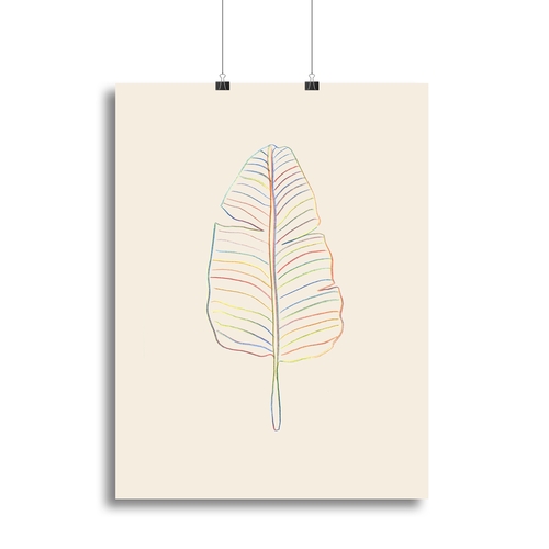 Banana Rainbow Leaf Canvas Print or Poster