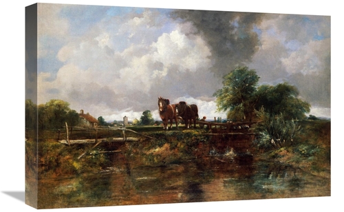 Global Gallery GCS-267557-22-142 22 in. A Wooded River Landscape Art P