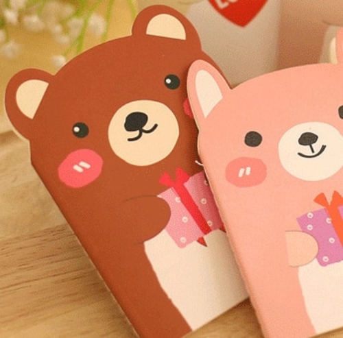 Cute bear Students Notebook Diary Book Exercise
