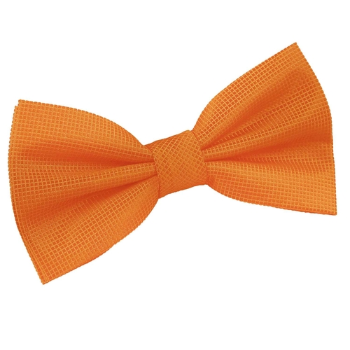 Solid Check Pre-Tied Bow Tie - Celosia Orange