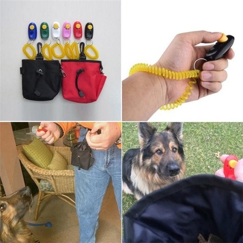 Black/Red Dog Pet Training Clicker Set Puppy doggy