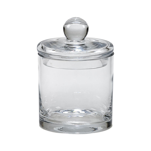 Simon Crystal Biscuit Barrel, 5"