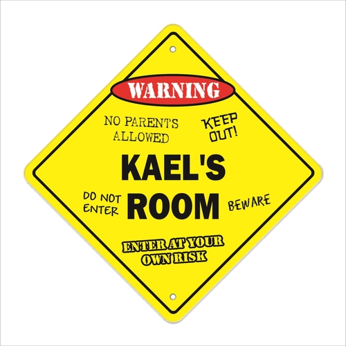 SignMission X-Kaels Room 12 x 12 in. Crossing Zone Xing Room Sign - Ka