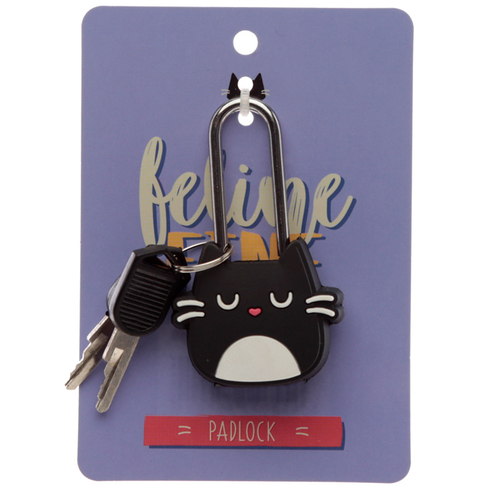 Cute Novelty Cat Feline Fine PVC Padlock