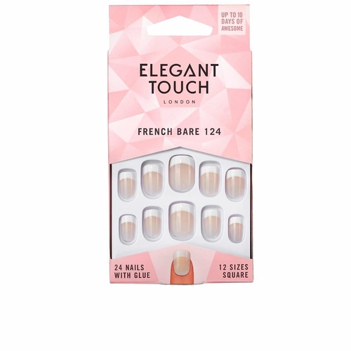 False nails Elegant Touch French S 24 Pieces (24 uds)