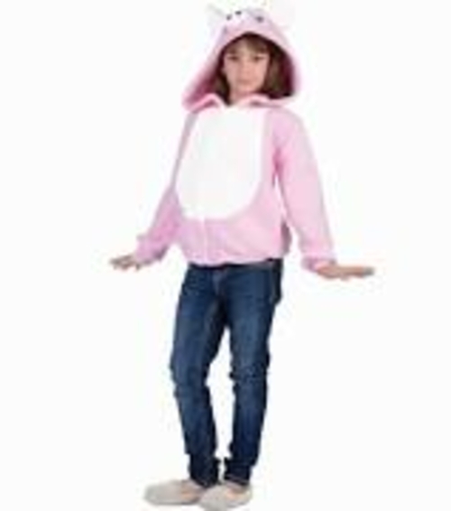 Penelope Pig Child Hoodie Costume - Pink, Small