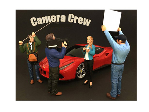 \Camera Crew\" 4 piece Figurine Set for 1/18 Scale Models by American