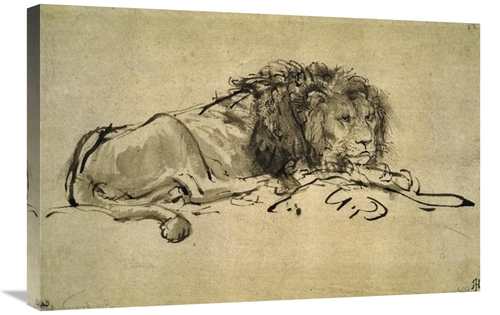 Global Gallery GCS-283131-30-142 30 in. Lion Art Print - Rembrandt Van