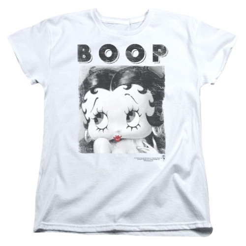 Trevco Boop-Not Fade Away - Short Sleeve Womens Tee - White, Mediu