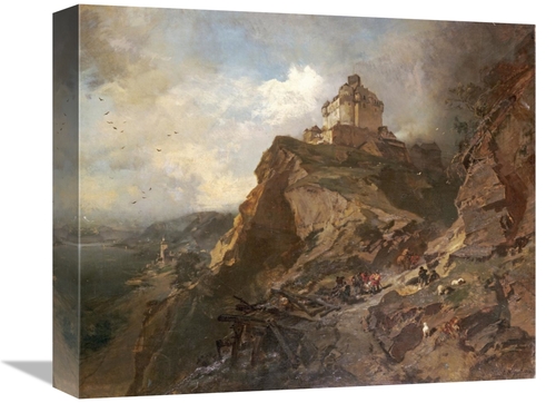 Global Gallery GCS-266559-16-142 16 in. The Marksburg on the River Rhi