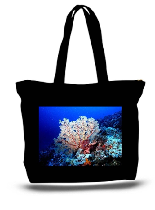 Coral Reef Large Tote New Zipper Bag